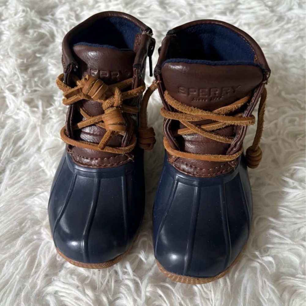 Toddler Sperry Saltwater Duck Boots Size 7